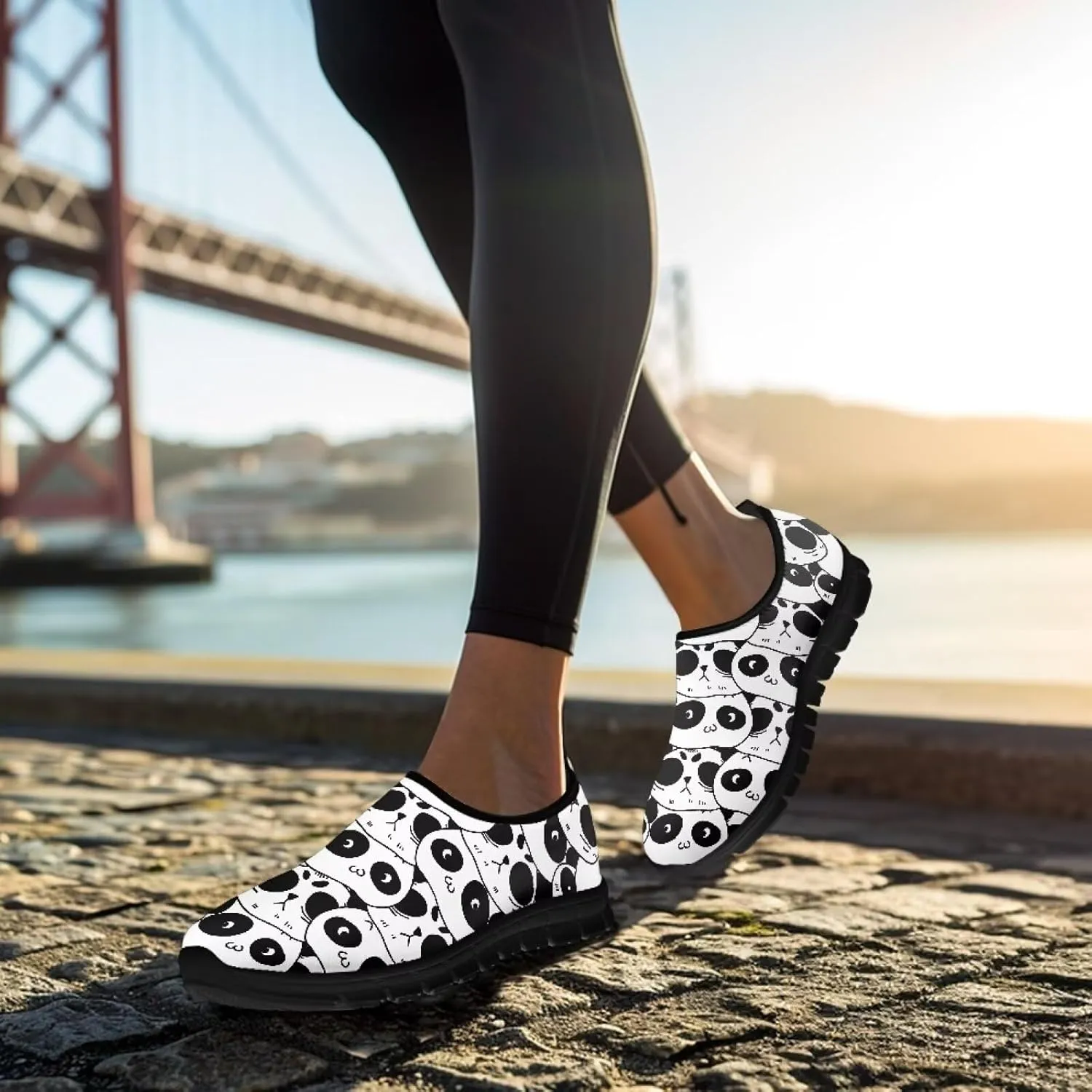 Women's Slip On Sneakers Low-Cut Casual Walking Shoes Loafers Animal Pattern Comfort Soft Sports Running Flat Shoes