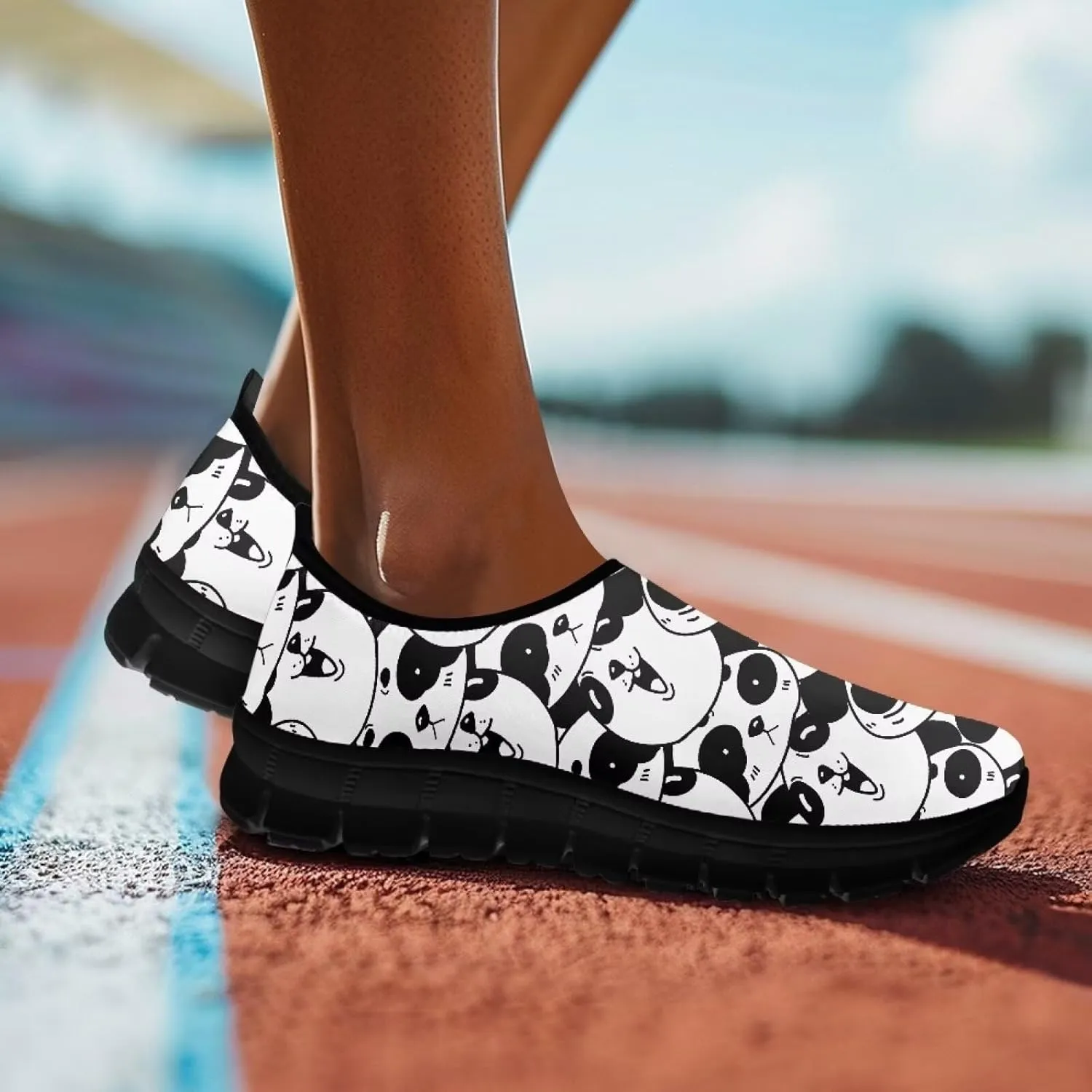 Women's Slip On Sneakers Low-Cut Casual Walking Shoes Loafers Animal Pattern Comfort Soft Sports Running Flat Shoes