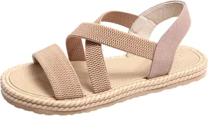 Women's Summer Fashion Open Toed Sandals With Elastic Temperament Breathable Shoes Sneaker Sandal