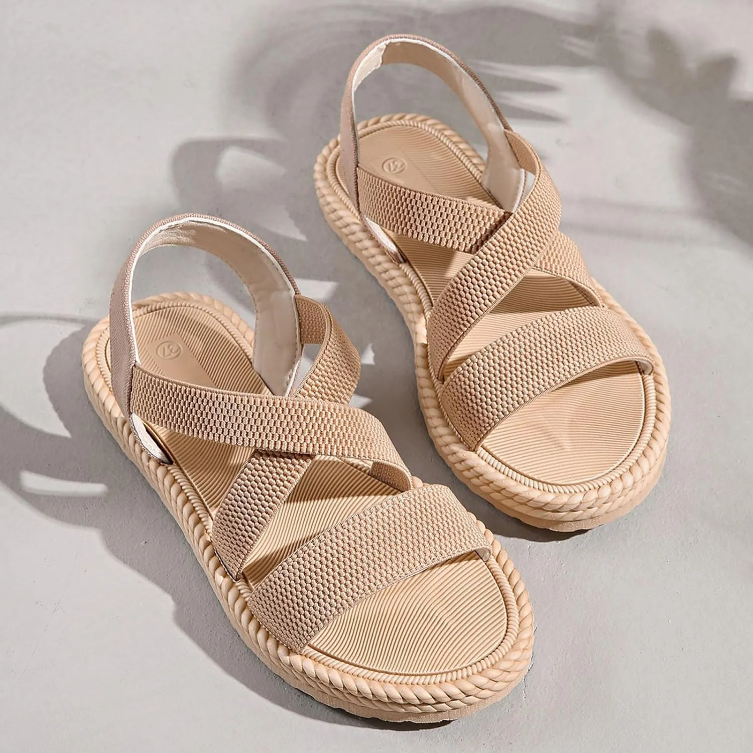 Women's Summer Fashion Open Toed Sandals With Elastic Temperament Breathable Shoes Sneaker Sandal