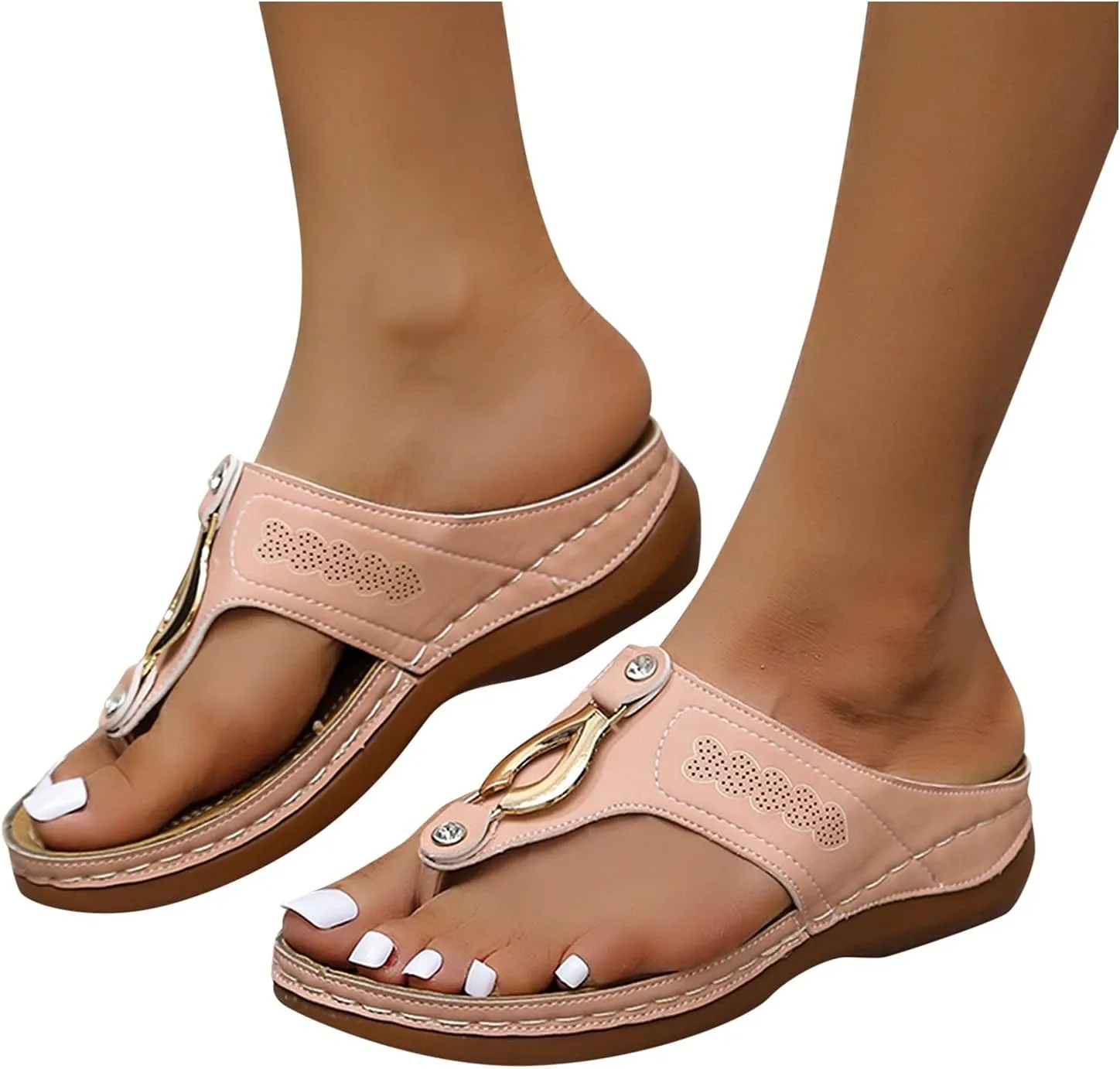 Womens with Arch Support Walking Sandals Orthopedic Recovery Slides Adjustable Straps Thick Cushion Comfortable Summer Outdoor Plantar Fasciitis Relief Footwear