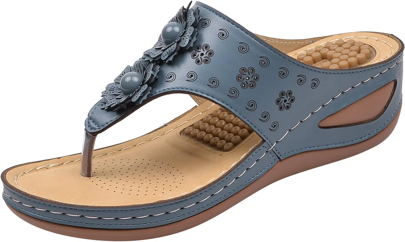 Womens with Arch Support Walking Sandals Orthopedic Recovery Slides Adjustable Straps Thick Cushion Comfortable Summer Outdoor Plantar Fasciitis Relief Footwear