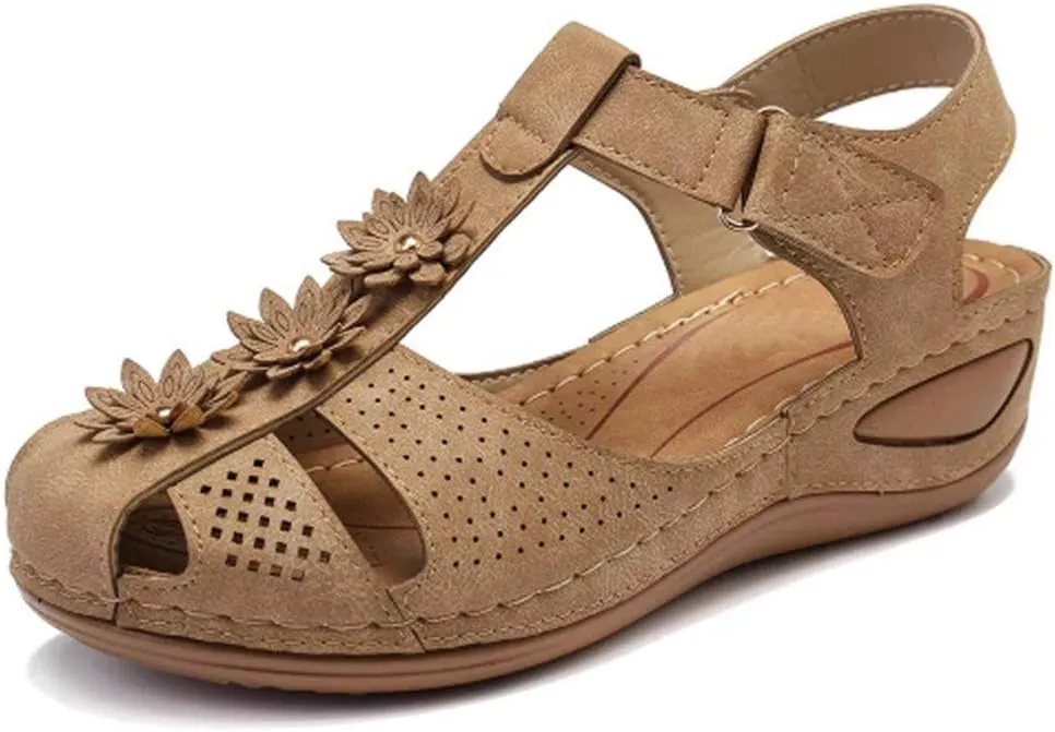 Womens with Arch Support Walking Sandals Orthopedic Recovery Slides Comfortable Adjustable Straps Thick Cushion Summer Beach Casual Outdoor Footwear