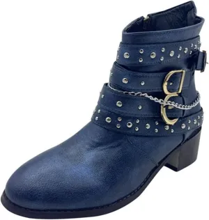 Work Boots for Women Ankle Short Booties for Women Black Leather Boots Men Womens Hiking Boot Solid Color Comfy Casual Chunky Block Low Heel Vintage