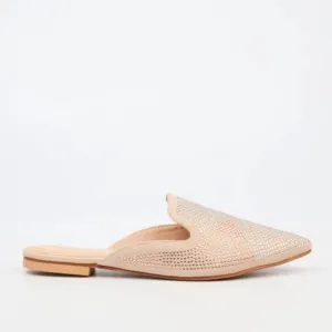 Zurich 2 - Nude Diamante Flats